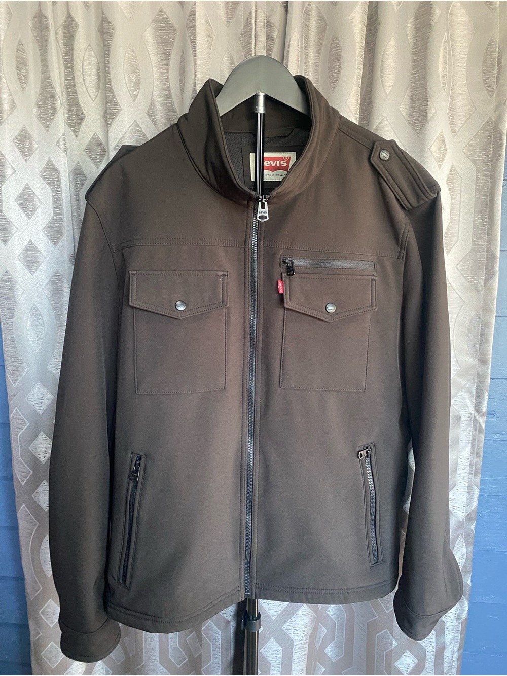 Levi’s Commuter Trucker Softshell Jacket Black Men’s XL Cycling Utility